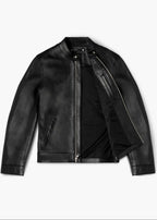 Black Leather Racer Jacket