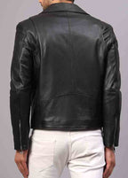 Logan Black Leather Biker Style Jacket