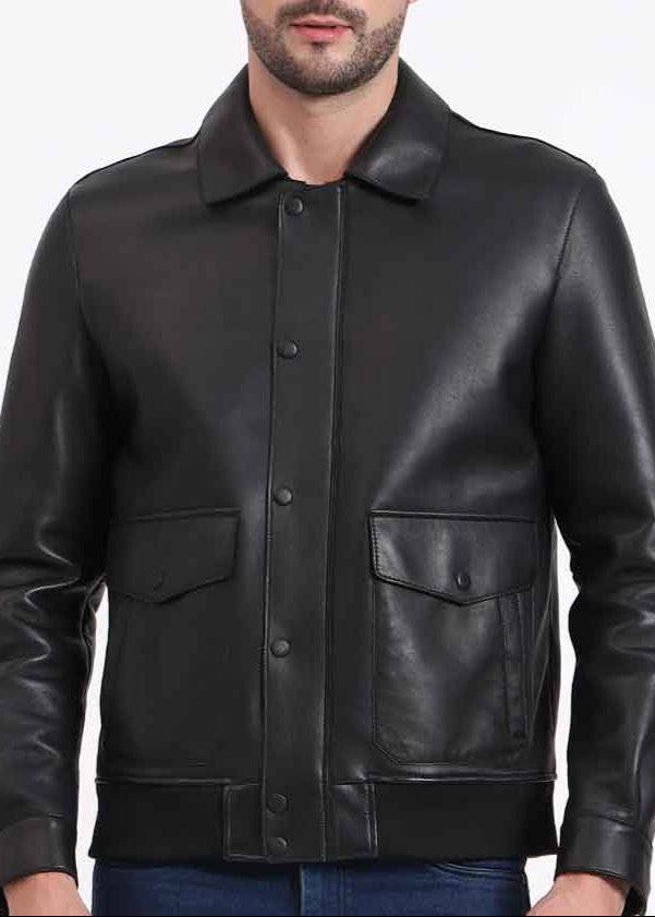 Dion Black Leather Men's Jacket