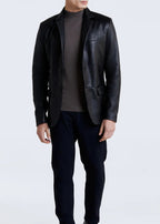 Black Leather Blazer