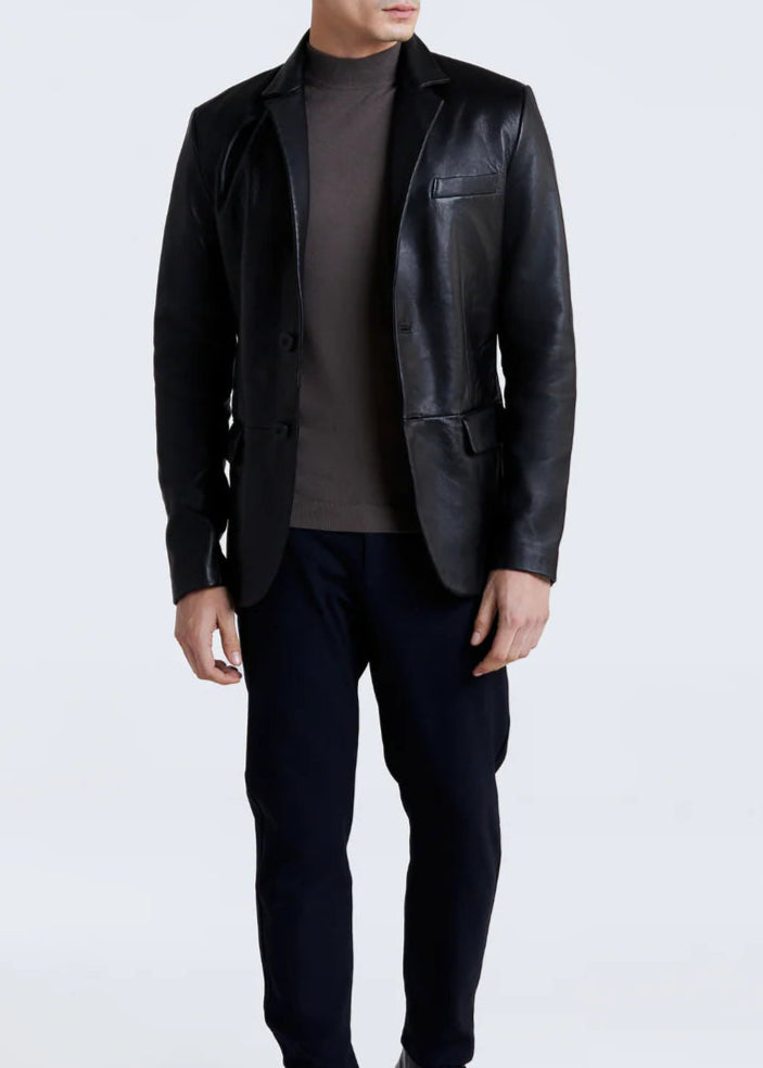 Black Leather Blazer