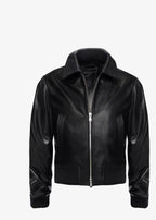 Slim Leather Jacket Black