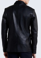 Black Leather Blazer