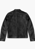 Black Leather Racer Jacket