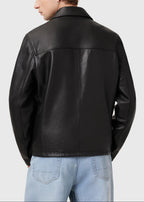 Leather Blazer Black