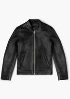 Black Leather Racer Jacket