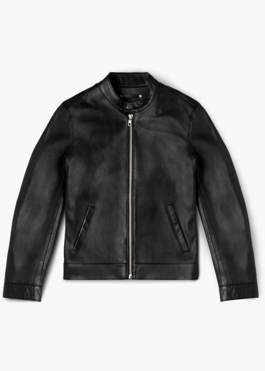 Black Leather Racer Jacket