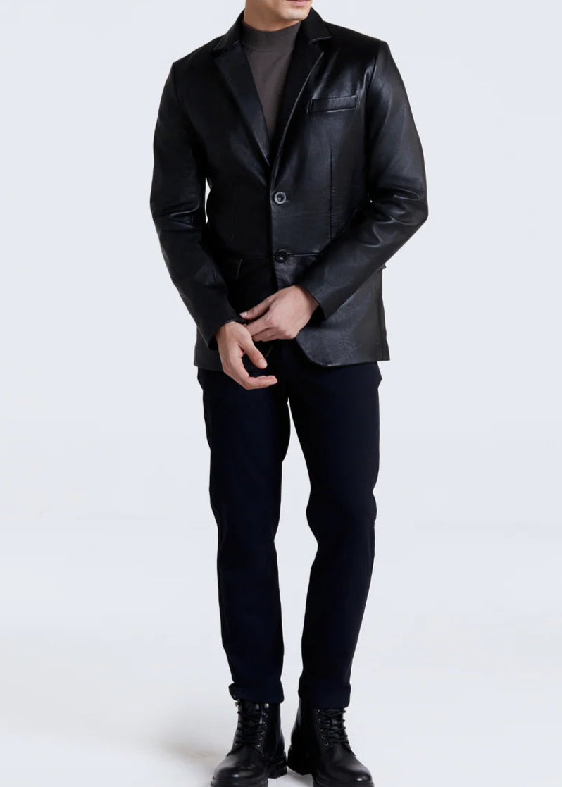 Black Leather Blazer
