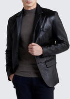Black Leather Blazer