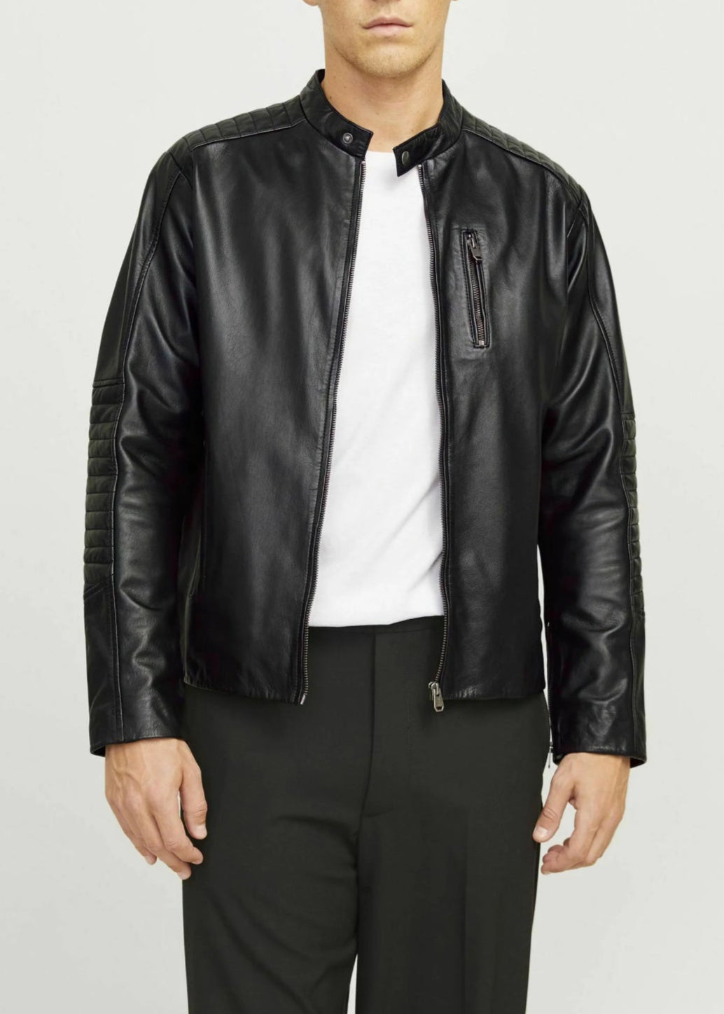 Men Leather Jacket Black 
