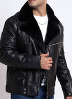 Harley Black Leather Biker Jacket