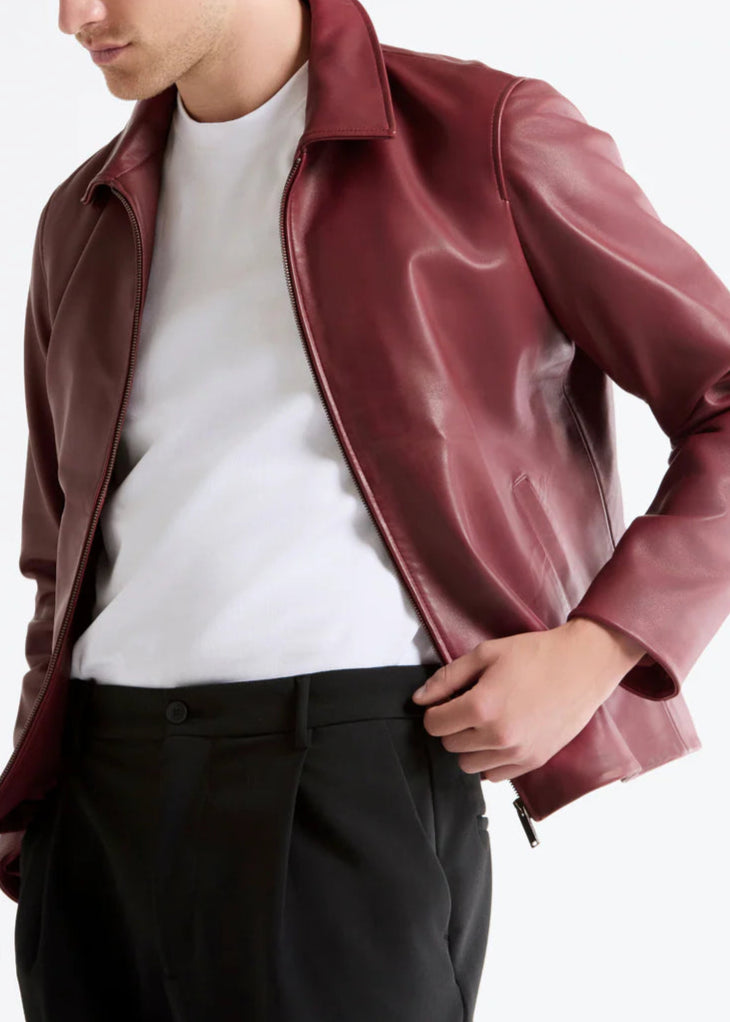 Maroon Maverick Jacket