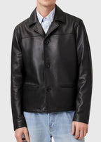 Leather Blazer Black