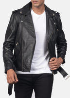 Black Leather Biker Jacket