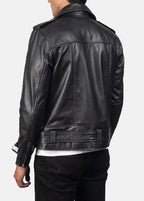Black Leather Biker Jacket 