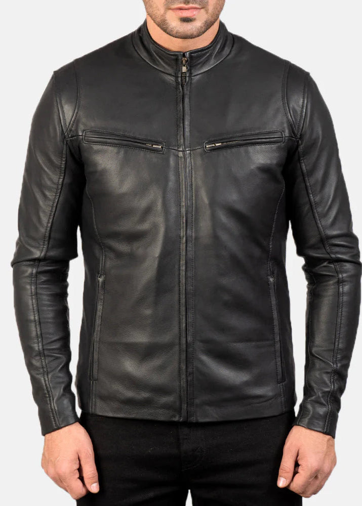 Ionic Black Leather Jacket