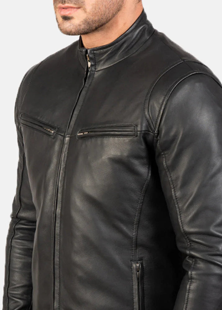 Ionic Black Leather Jacket